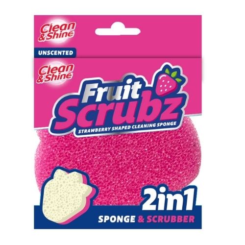 Clean and Shine Fruit Scrubz Sponge and Scrubber