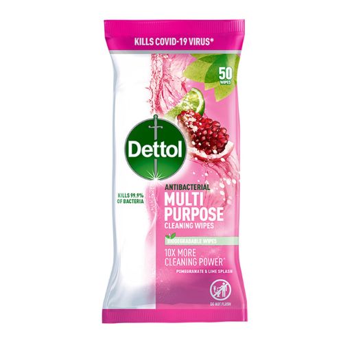 Dettol Antibacterial Multi Purpose Cleaning Wipes 50 Pack