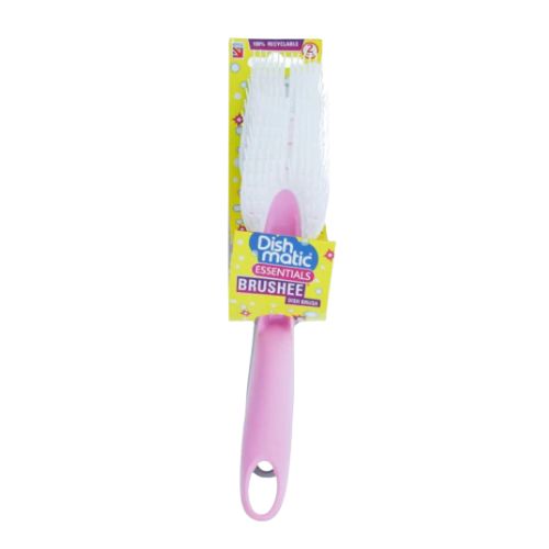 Dishmatic Essentials Brushee Dish Brush Pink Set of 2