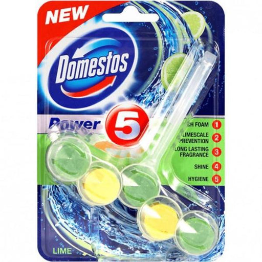 Domestos Power 5 Lime Toilet Rim Block Cleaner 55g