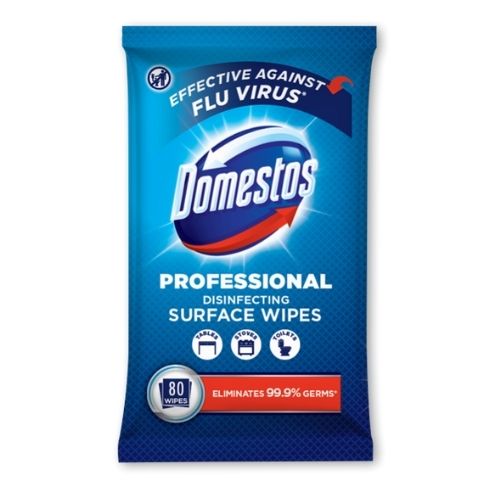 Domestos Professional Disinfecting Surface Wipes 80 Pack