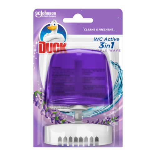 Duck Liquid 3-In-1 Toilet Rim Block Purple Wave 55ml