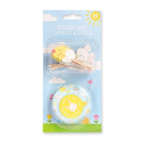 Easter Cake Toppers & Cases 20 Pieces