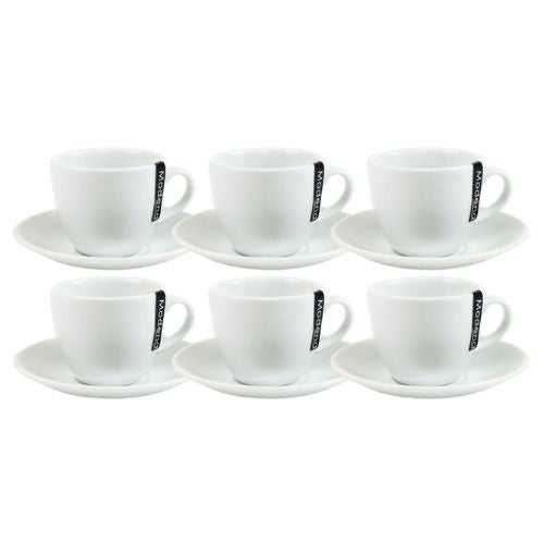 Modern Collection Expresso Cup & Saucer Set Coupe Shape 90ml 6 Pack