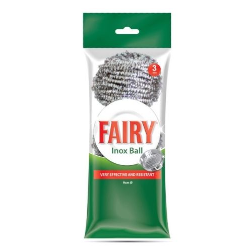 Fairy Inox Ball Spiral Scourers 3 Pack