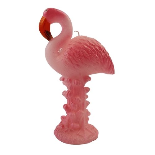 Elegant Standing Pink Flamingo Candle