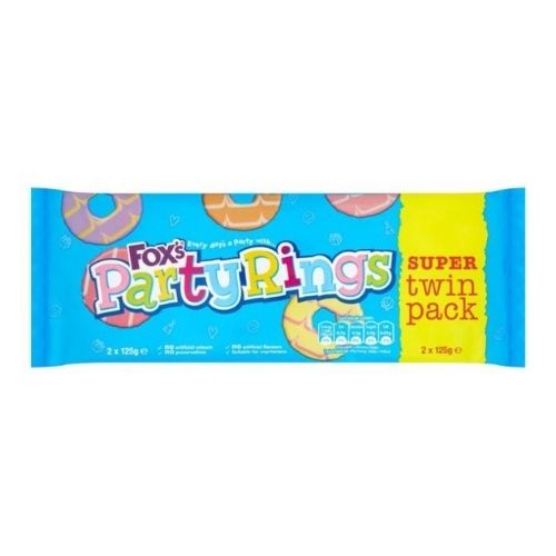 Fox's Party Rings Super Twin Pack 2 x 125g