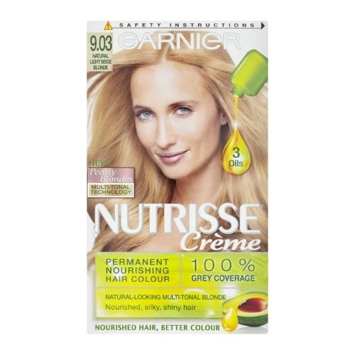 Garnier Nutrisse Creme Permanent Hair Dye Light Beige Blonde 9.03