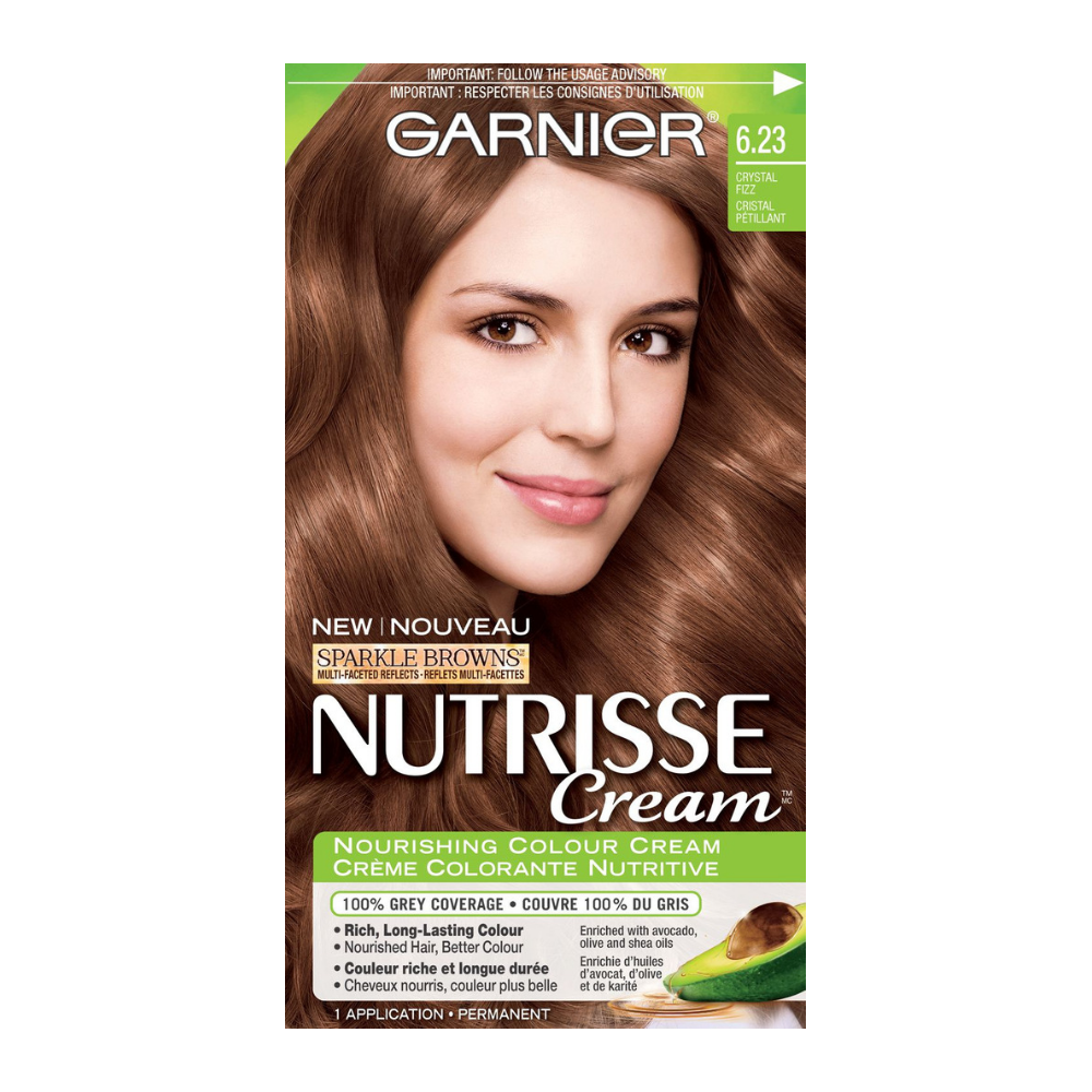 Garnier Nutrisse Creme Permanent Hair Colour Dye - 6.23 Crystal Fizz