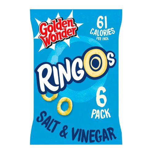 Golden Wonder Ringos Crisps Salt & Vinegar 6 Pack