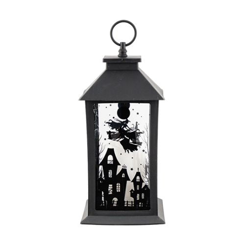 Spooksville Black Witch LED Spooky Lantern 30cm
