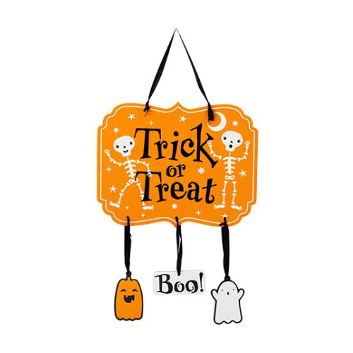 Halloween Trick Or Treat Hanging Sign