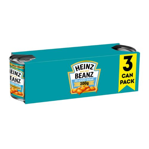 Heinz Beans No Added Sugar 3 x 200g