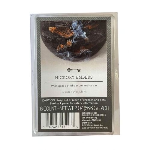 Premium Scented Wax Melts Hickory Embers 6 Pk