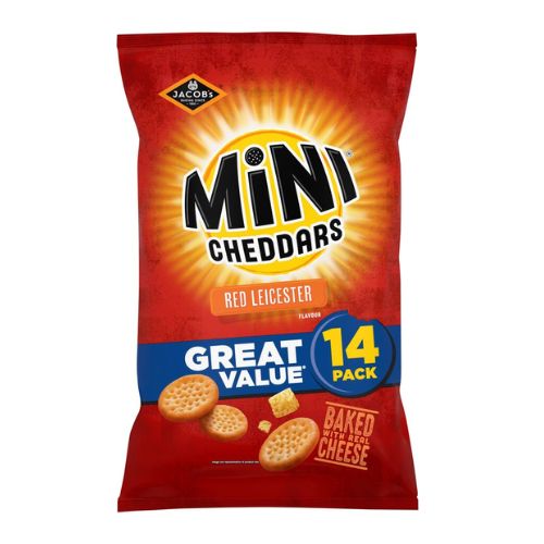 Jacob's Mini Cheddars Red Leicester 14 Pack 322g