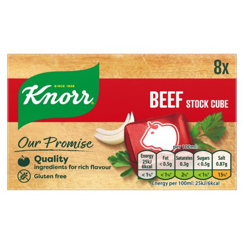 Knorr Beef Stock Cube 8 Pack 80g