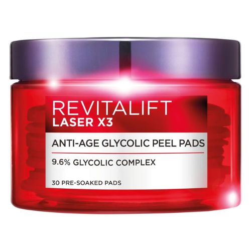 L'oreal Revitalift Laser Renew Anti Ageing Glycolic Acid Peel Pads 30 Pack