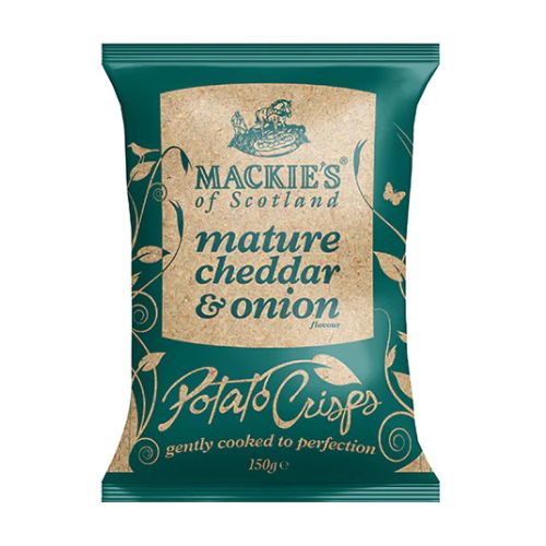 Mackie's Of Scotland Mature Cheddar & Onion Potato Crisps 150g