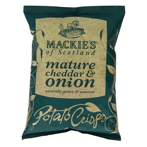 Mackies of Scotland Mature Cheddar and Onion Potato Crisps 120g