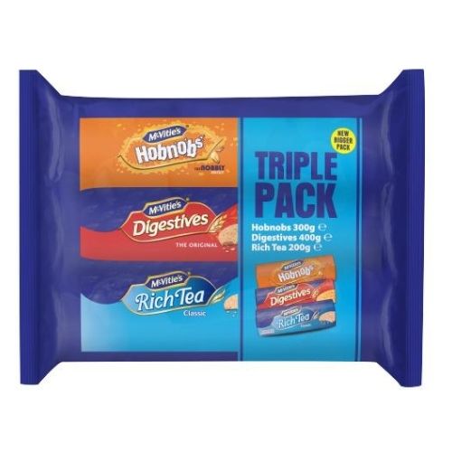 McVitie's Digestives, Rich Tea & Hobnobs Biscuits Triple Pack 900g