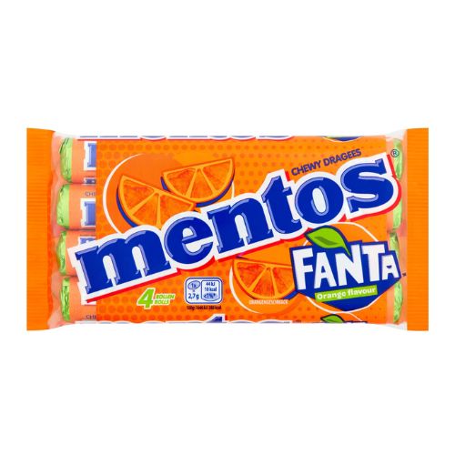 Mentos Fanta Orange Flavour Chewy Dragees 3 x 37.5g