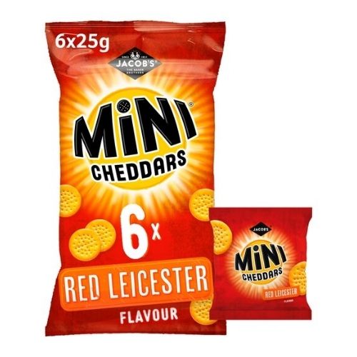 Jacobs Mini Cheddars Red Leicester 6 Pk