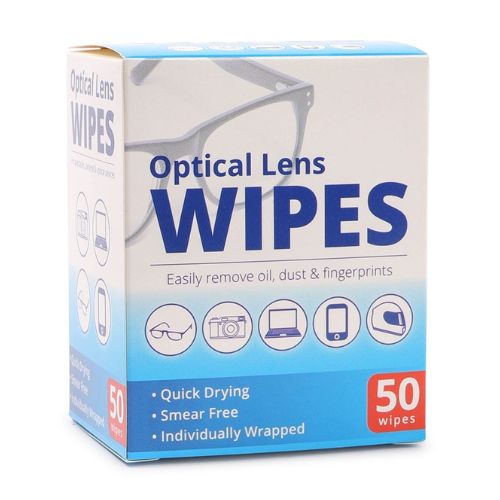 Optical Lens Cleaning Wipes 50 Pack