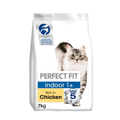 Perfect Fit Dry Cat Food Indoor 1+ Yrs Chicken 7Kg