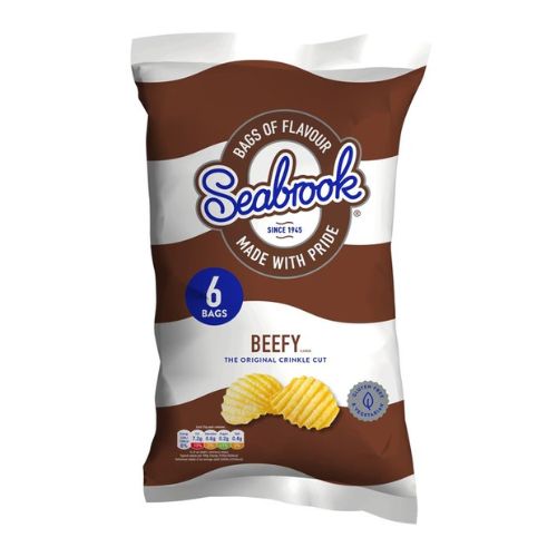 Seabrook Beefy Crinkle Cut Crisps 6 Pk 160g