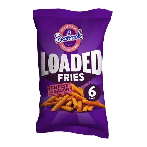 Seabrook Loaded Fries Cheese & Bacon Crisps 6 Pk 160g