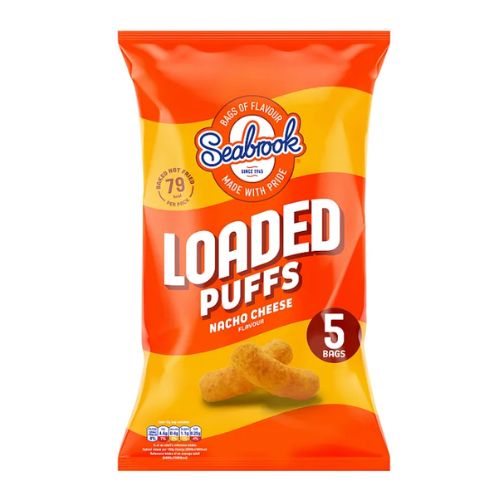 Seabrook Loaded Puffs Nacho Cheese 5 x 16g