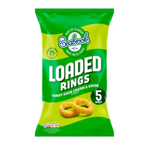 Seabrook Loaded Rings Tangy Sour Cream & Onion 5 x 16g