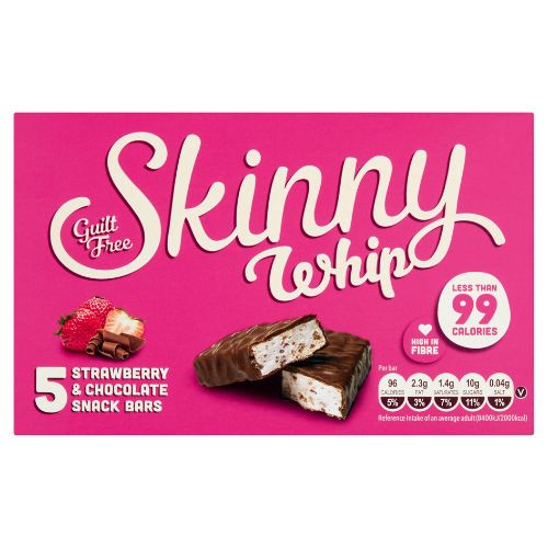 Skinny Whip Bars Strawberry & Chocolate 5pk 25g