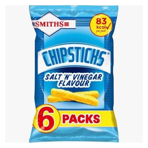 Smith's Chipsticks Salt 'N' Vinegar Crisps 6 x 17g