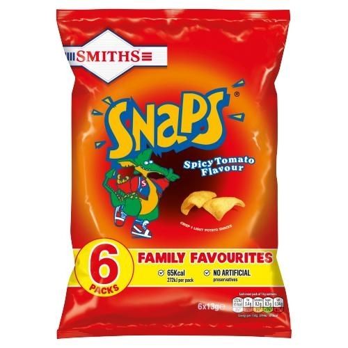 Snaps Spicy Tomato Flavour Crisps 6 Packs