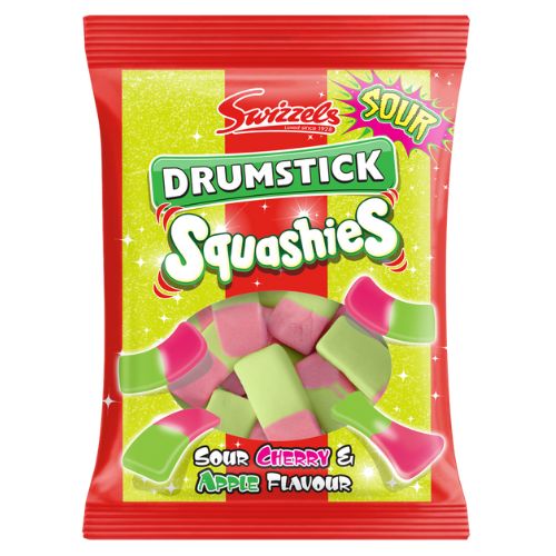 Drumstick Squashies Sour Cherry & Apple Flavour Sweets 160g