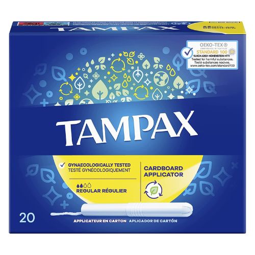 Tampax Regular Cardboard Applicator 20 Pk