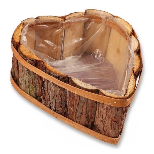 Wooden Rustic Heart Planter Assorted Sizes